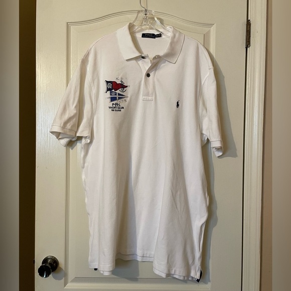 Polo Ralph Lauren Other - Polo Ralph Lauren White Polo Shirt Yacht Club Embroidered Nautical Size 2XLT